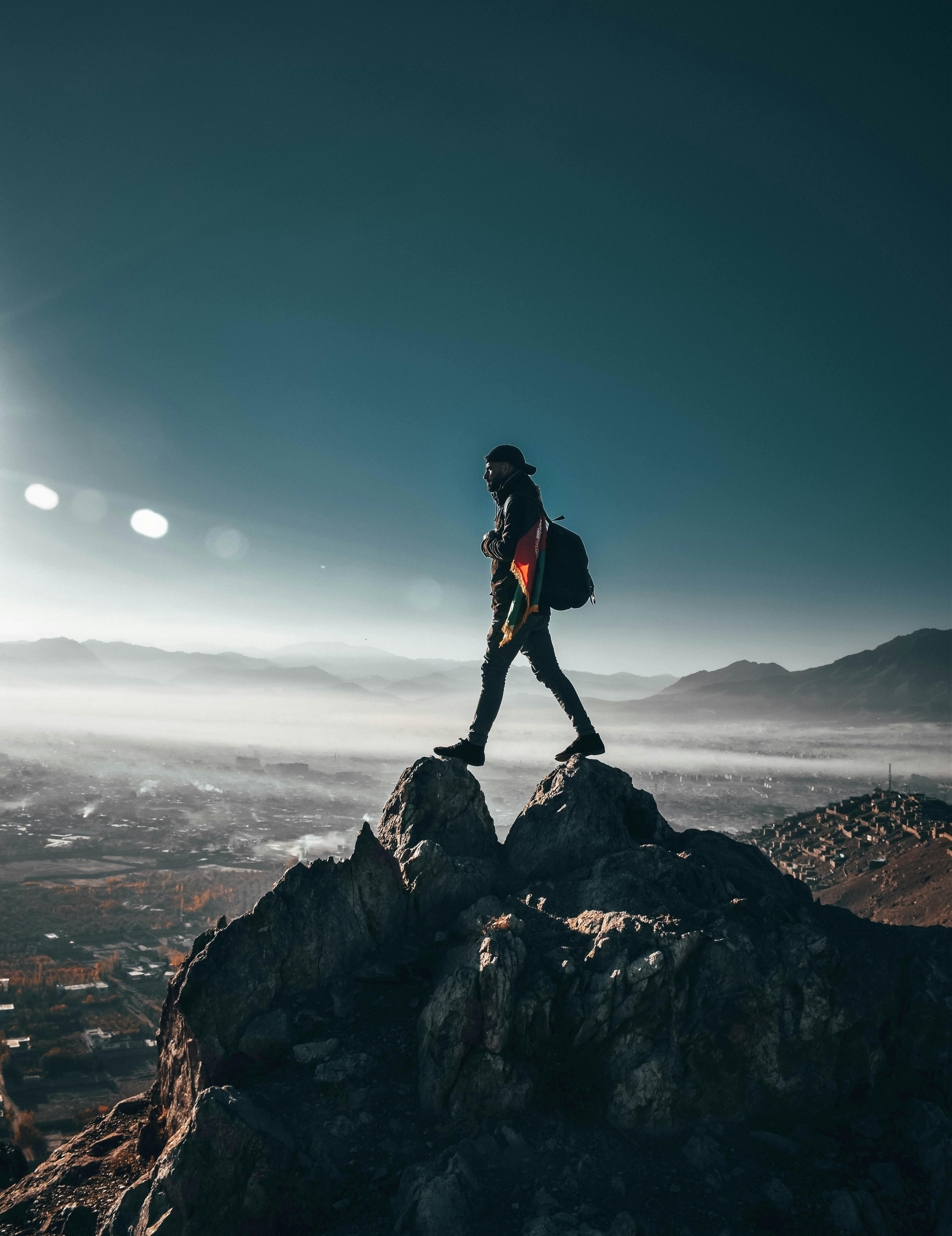Solo traveler navigating a foreign city